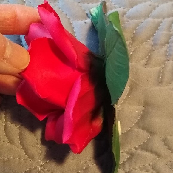 Vintage 60s Italian genuine Capodimonte Porcelain Flower, Rose NWT - Picture 7 of 11